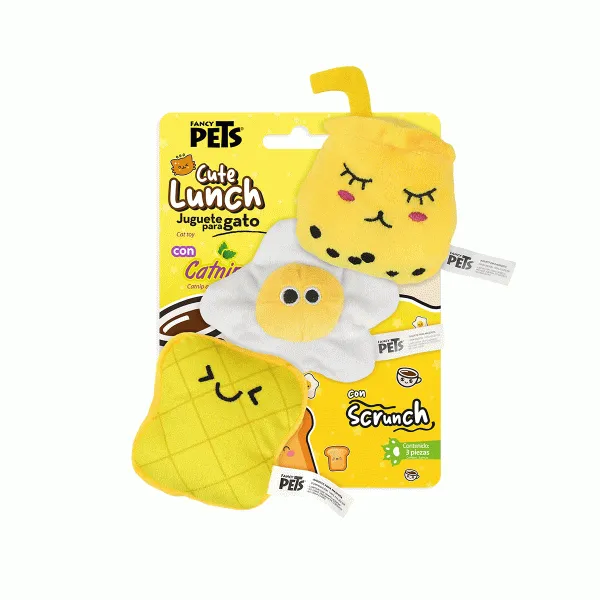 [FL9643] 3 PACK JUGUETE P/GATO DESAYUNO