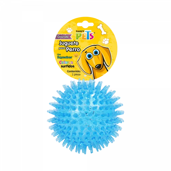 JUGUETE PELOTA GLITTER C/SQUEAKER GDE COLORES SURTIDOS