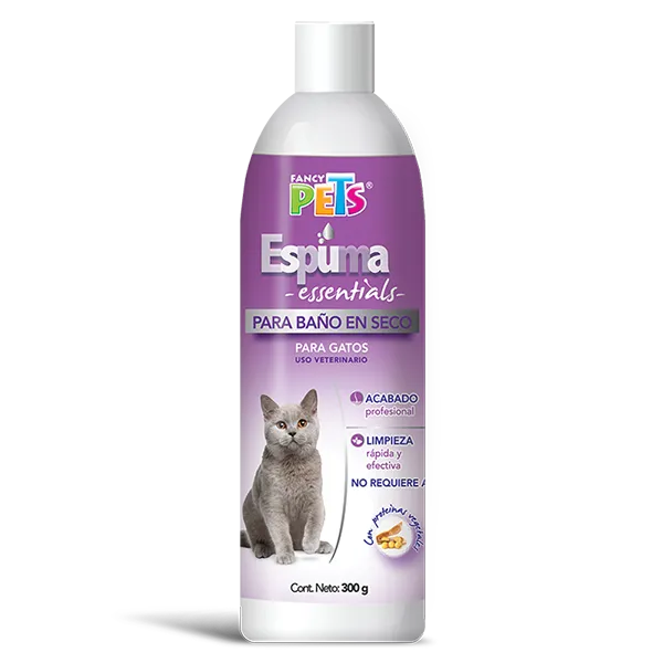 [FL3854] ESPUMA P/BAÑO EN SECO P/GATOS ESSENTIALS 300 G.
